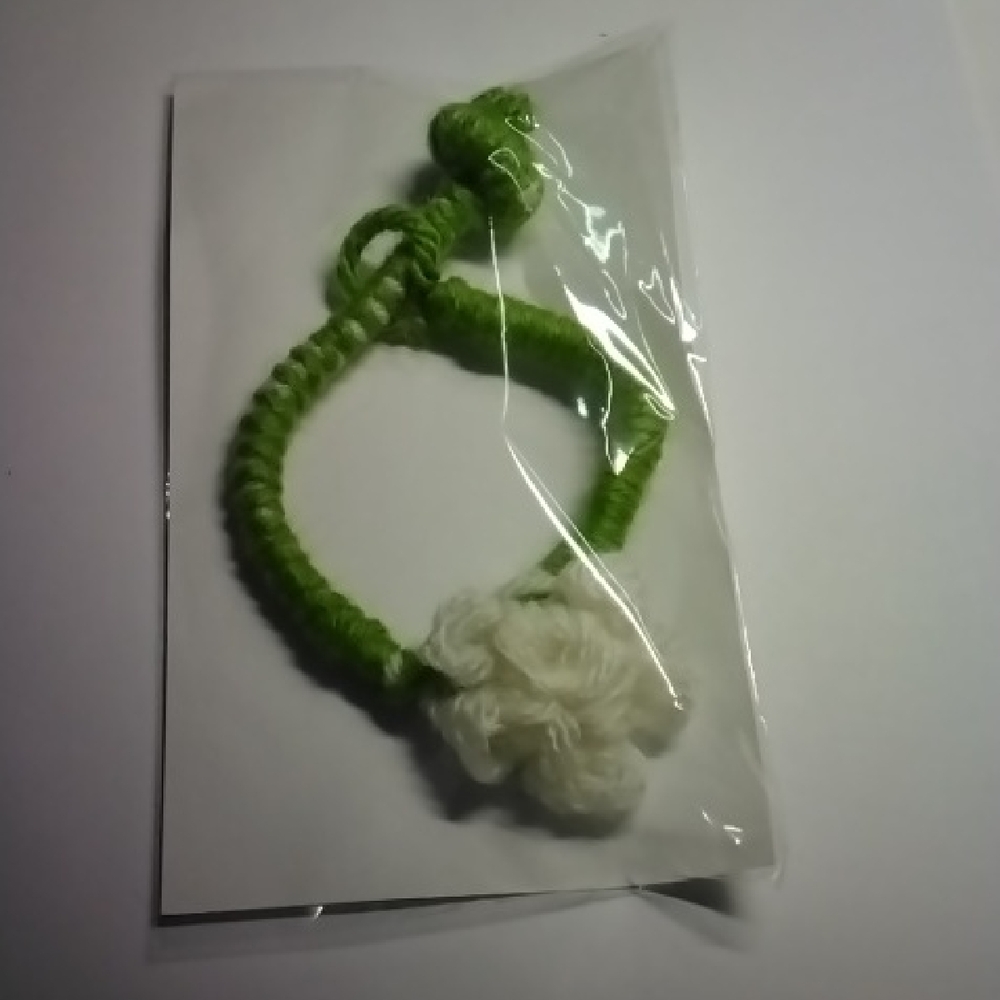 Lorena Espinoza Design Green and Cream Bracelet